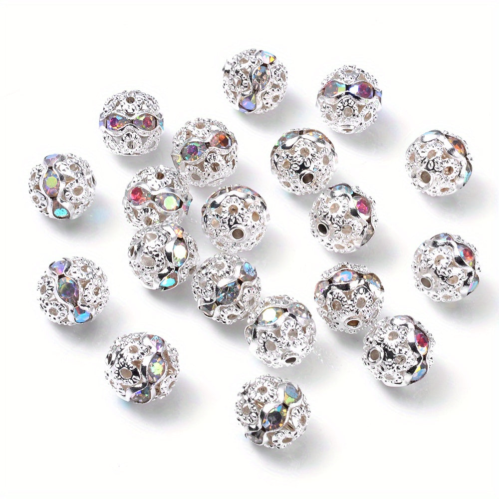 AB Rhinestone Ball Beads