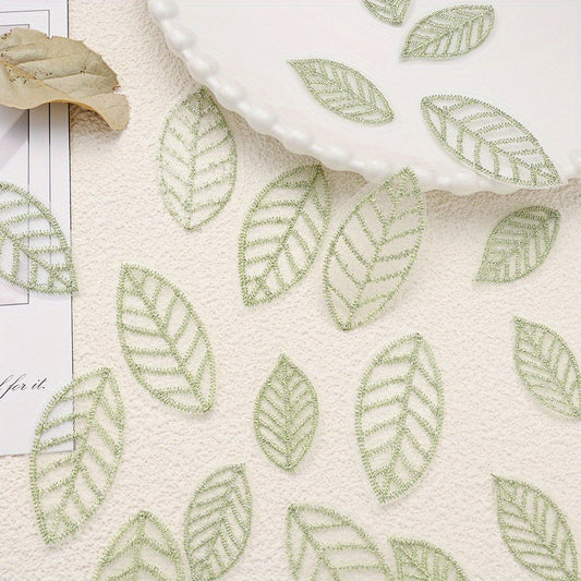Green Mesh Leaf Patches
