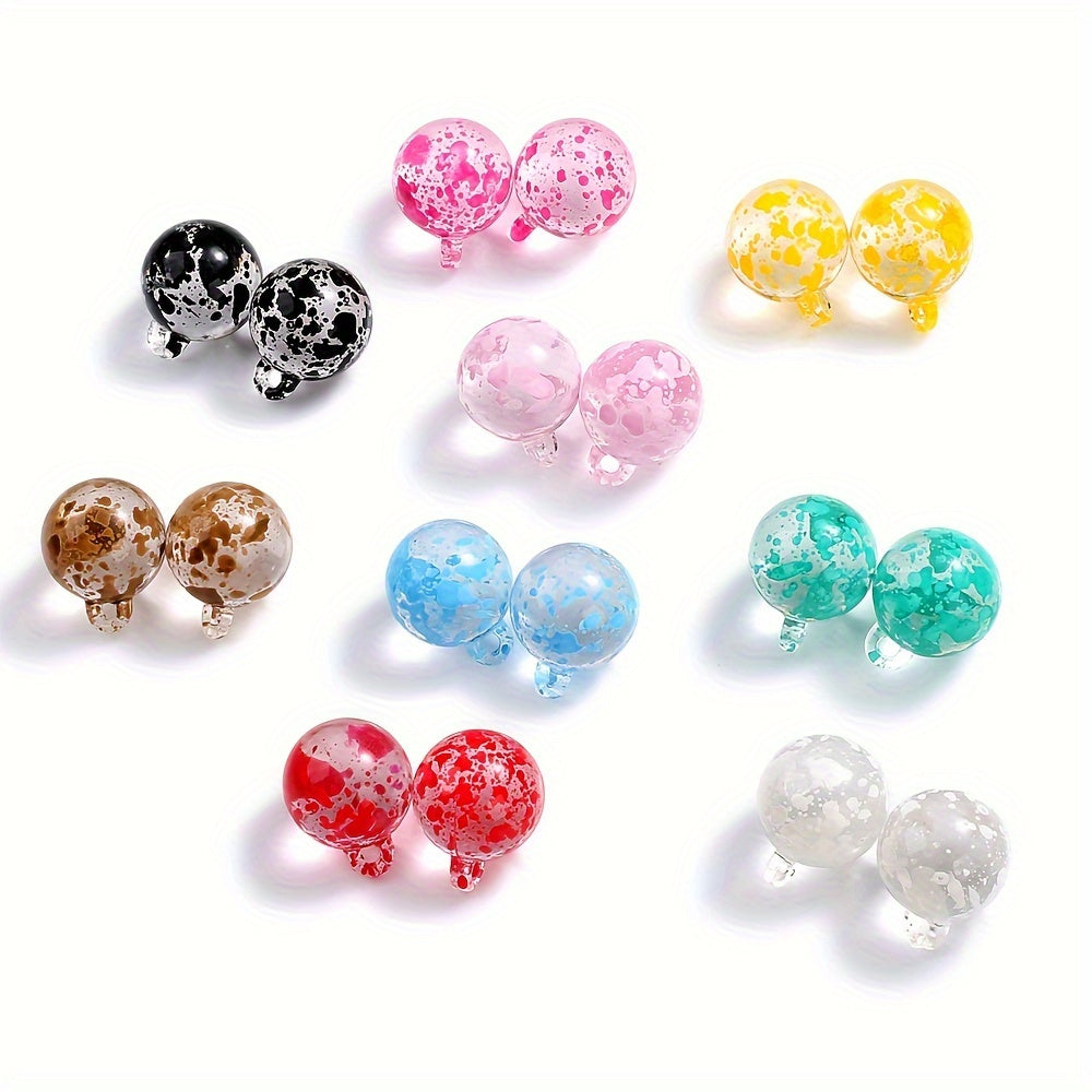 10PCS 19×16mm Colorful Transparent Acrylic Pendant Set