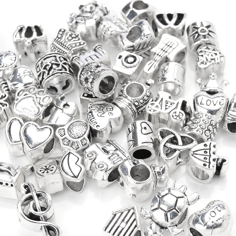 Mixed Alloy Large Hole Beads