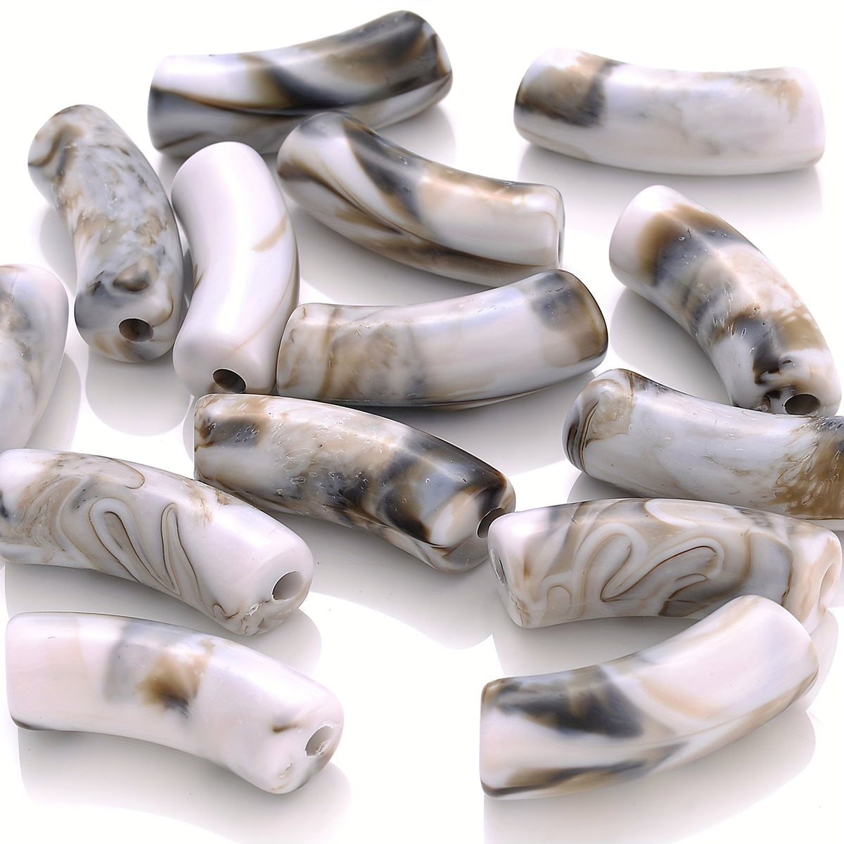 Gradient Curved Acrylic Beads