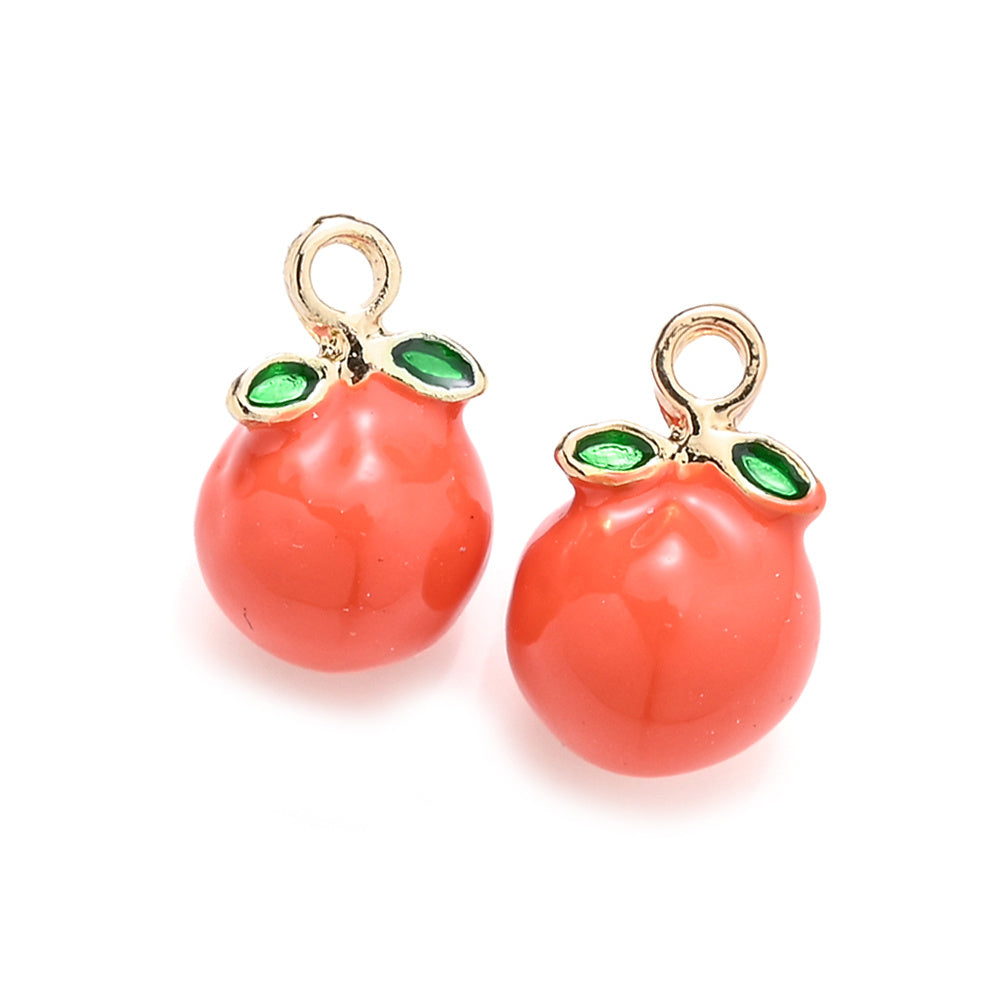 2PCS Fruit Series Alloy Pendant Set