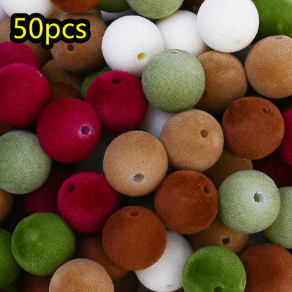 16mm Velvet Flocked Acrylic Round Beads
