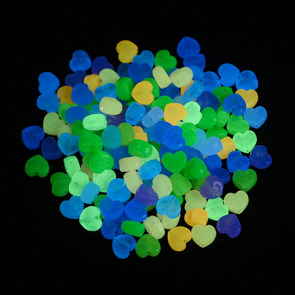 Luminous Heart Acrylic Beads