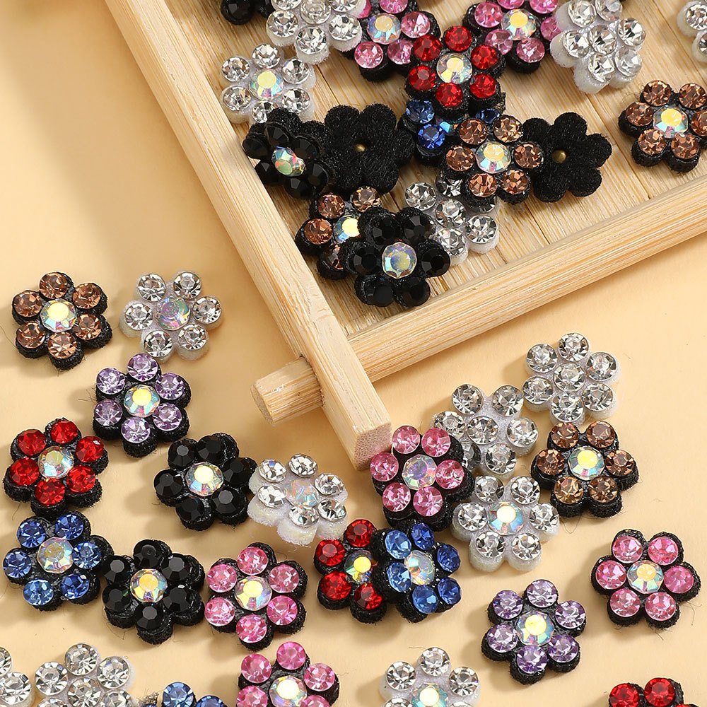 Plum Blossom Rhinestone Patches