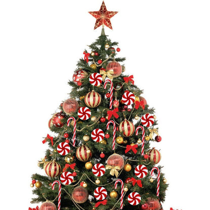 10PCS Christmas Acrylic Candy Cane Hanging Ornament Set