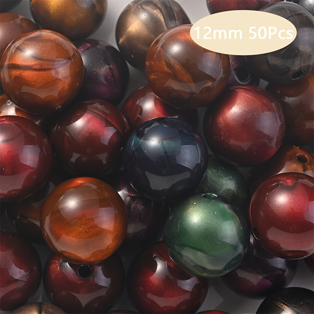 8–22mm Colorful Acrylic Tiger Eye Bead Set
