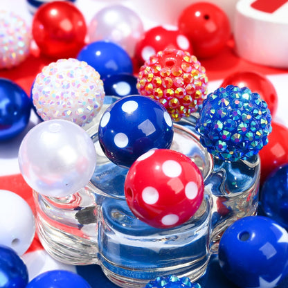Patriotic Disco Acrylic Beads