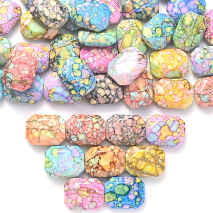 Mixed Color Hexagonal Acrylic Beads