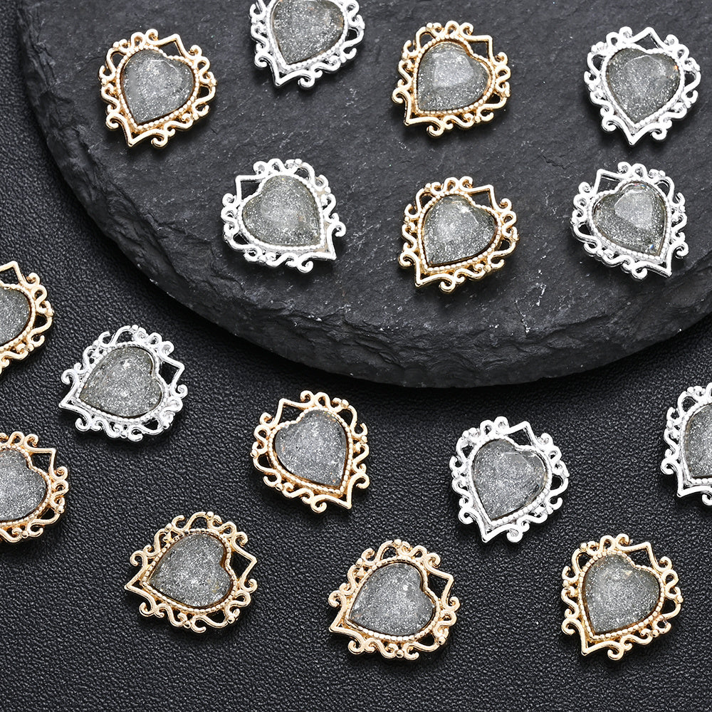10PCS Sparkling Rhinestone Zinc Alloy Pendant Set
