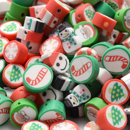 Christmas Polymer Clay Beads Set