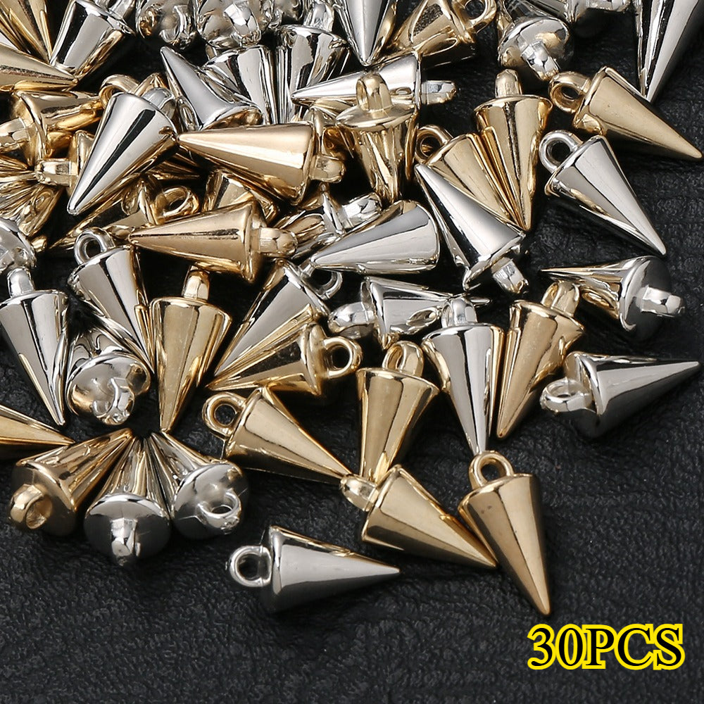 Gold & Silver CCB Plastic Pendants