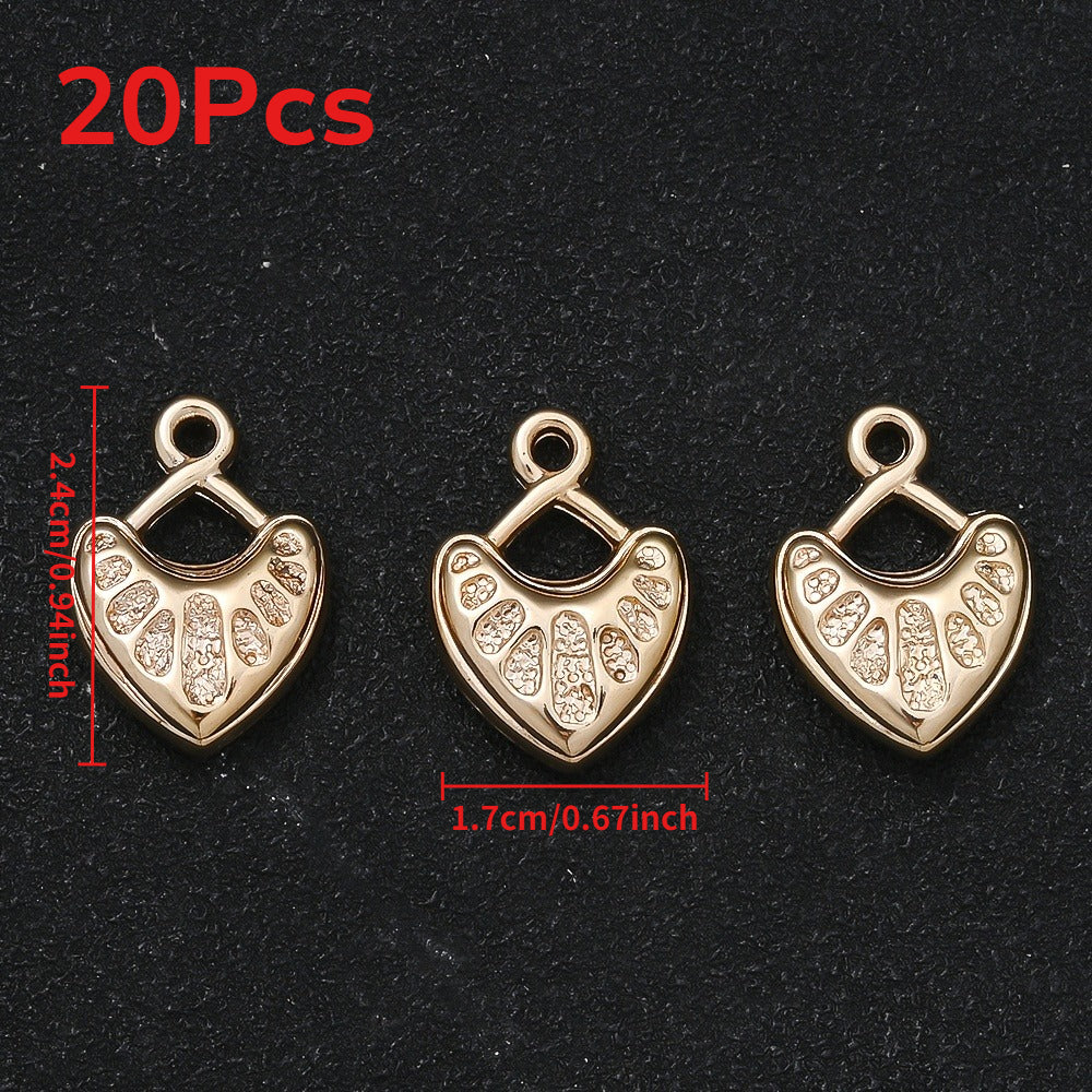 10/20PCS CCB Peach Heart Pendant Set