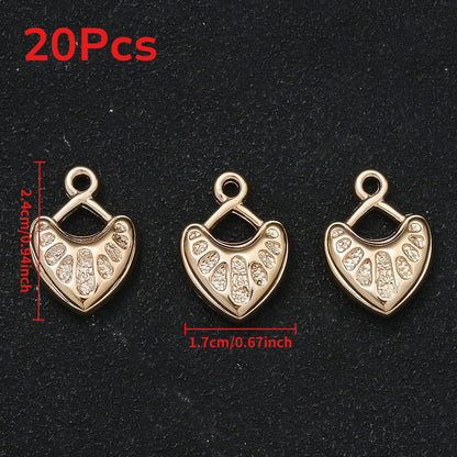 10/20PCS CCB Peach Heart Pendant Set