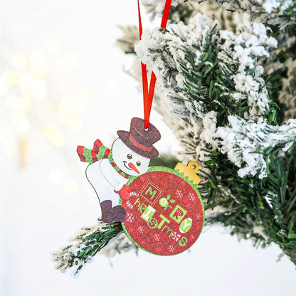 Wooden Merry Christmas Decorative Pendant
