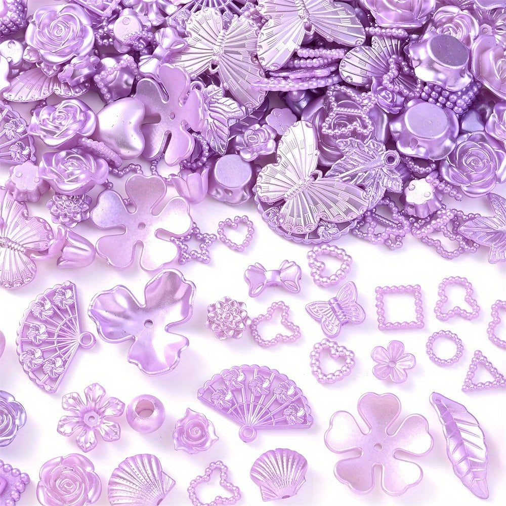 8-40 mm Acrylic Butterfly, Flower, Moon & Star Bead Assortment