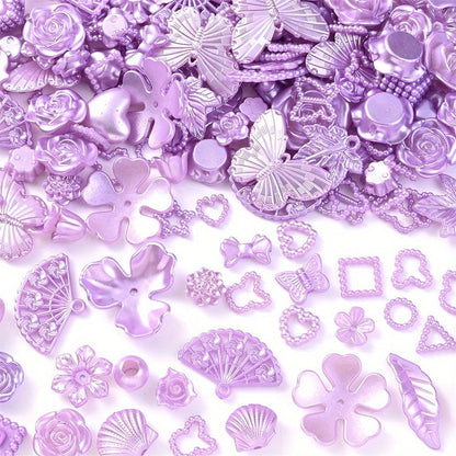 8-40 mm Acrylic Butterfly, Flower, Moon & Star Bead Assortment