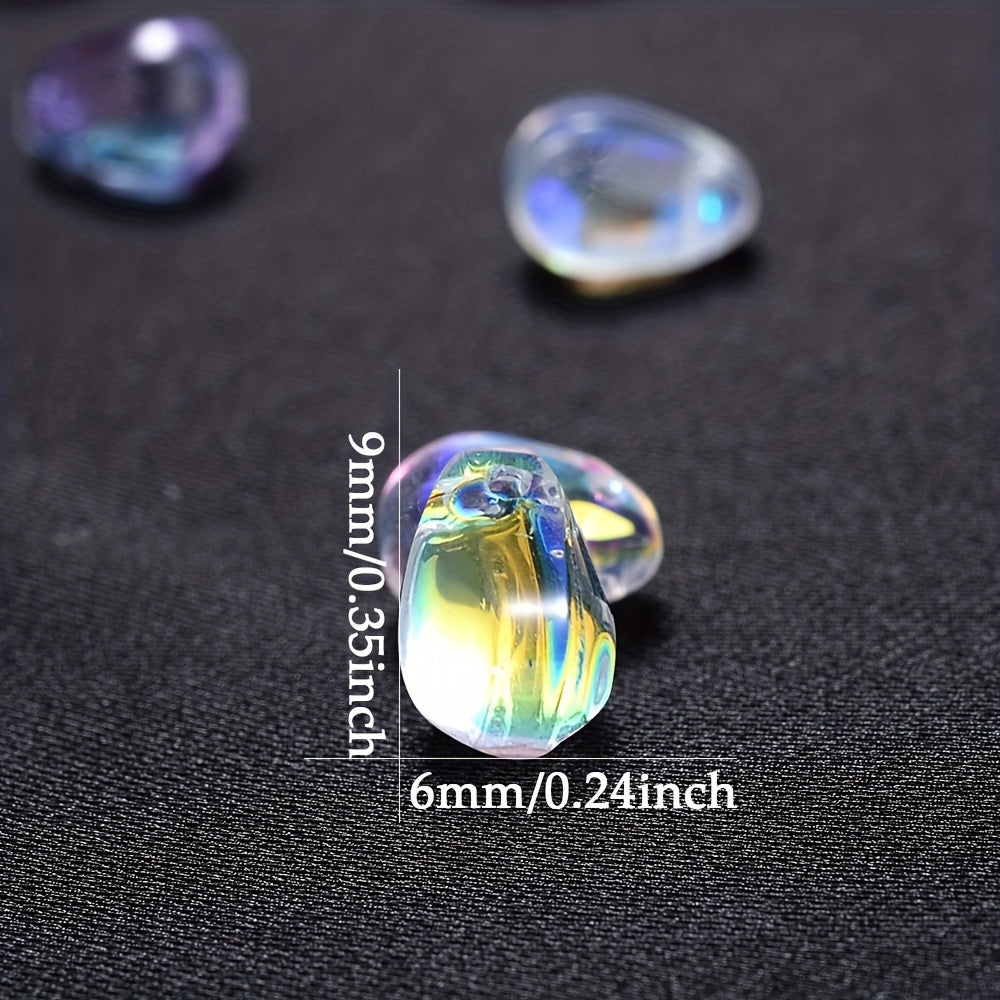 10PCS AB Water Drop Crystal-Style Bead Set