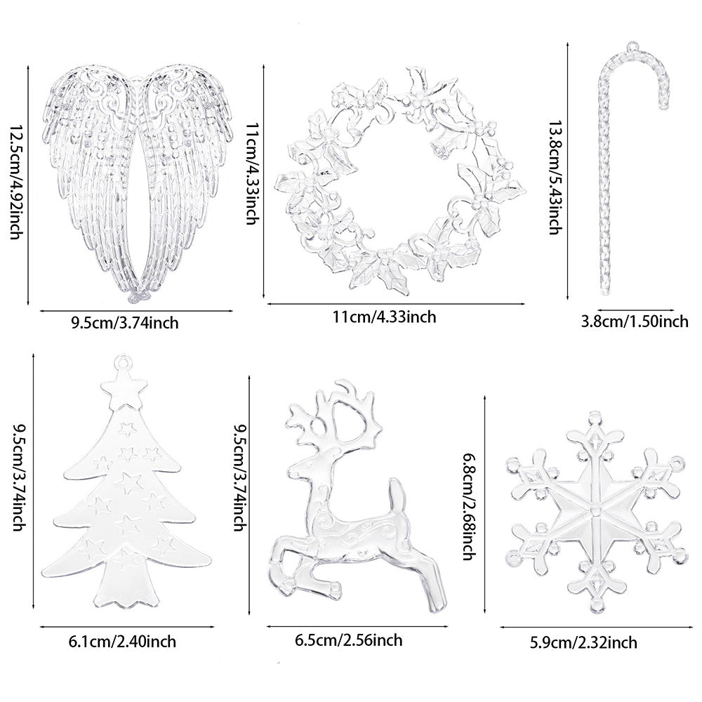 Clear Acrylic Christmas Decorative Accessories