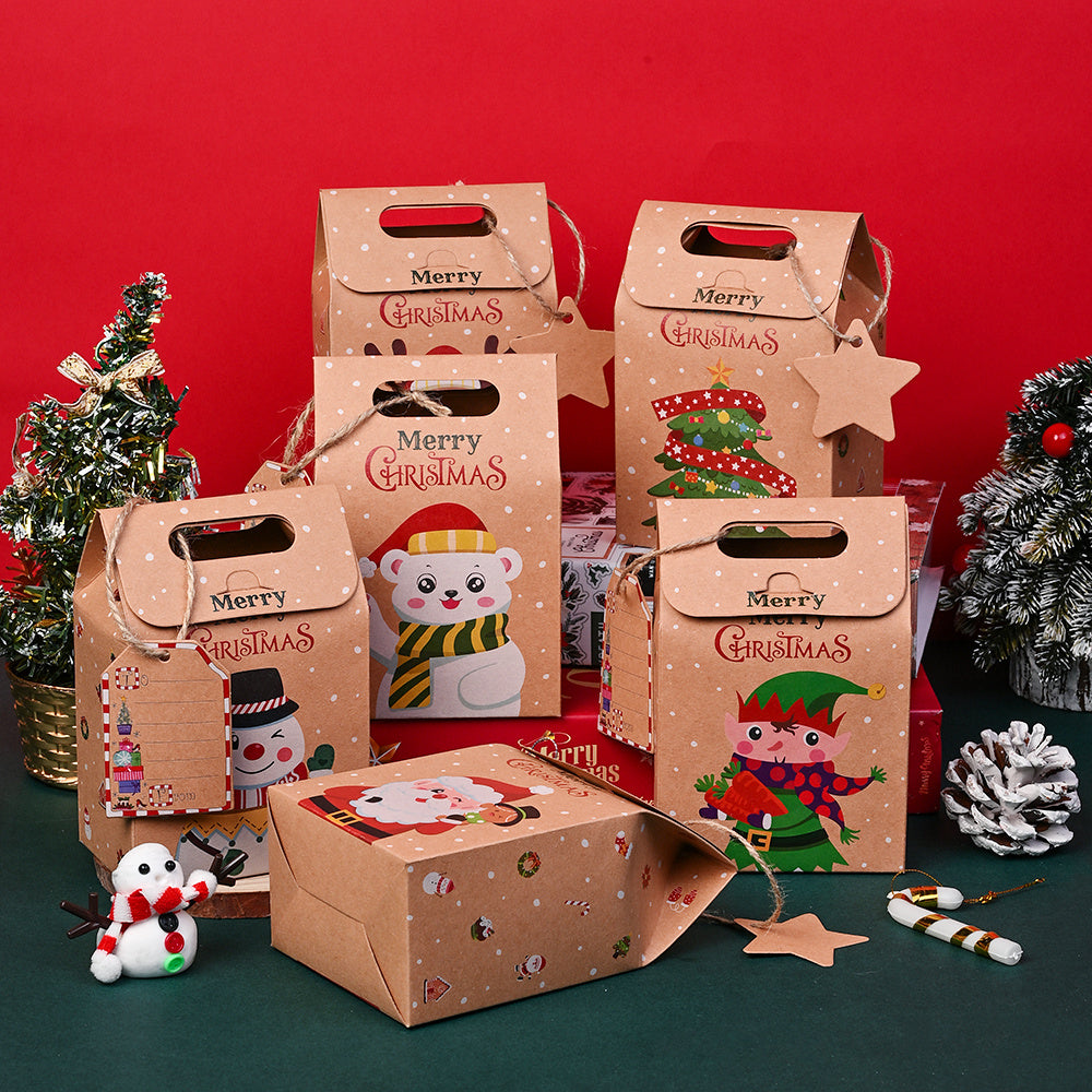 Christmas Kraft Paper Gift Boxes