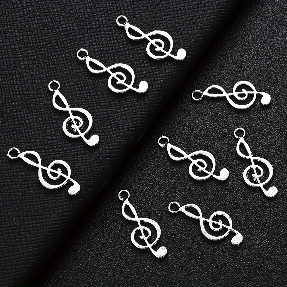 Silver Music Symbol Metal Pendant Charms