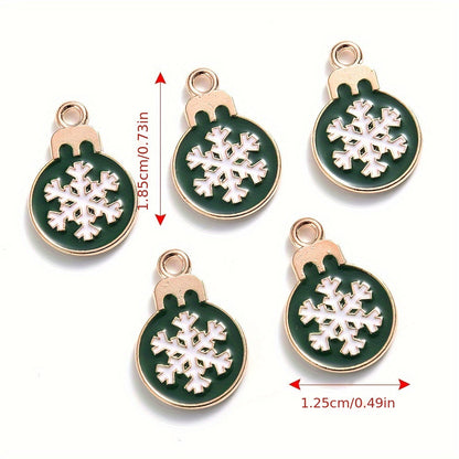 Mixed Metal Christmas Pendants
