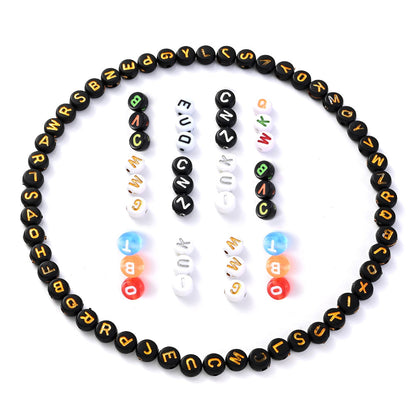 1000/1400PCS A-Z Mixed Color Acrylic Letter Bead Set