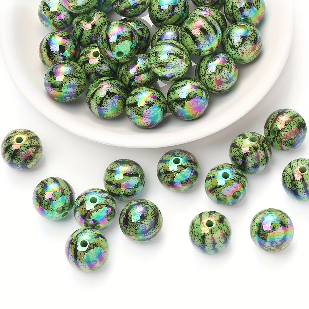 AB Green Watermelon Acrylic Spacer Beads