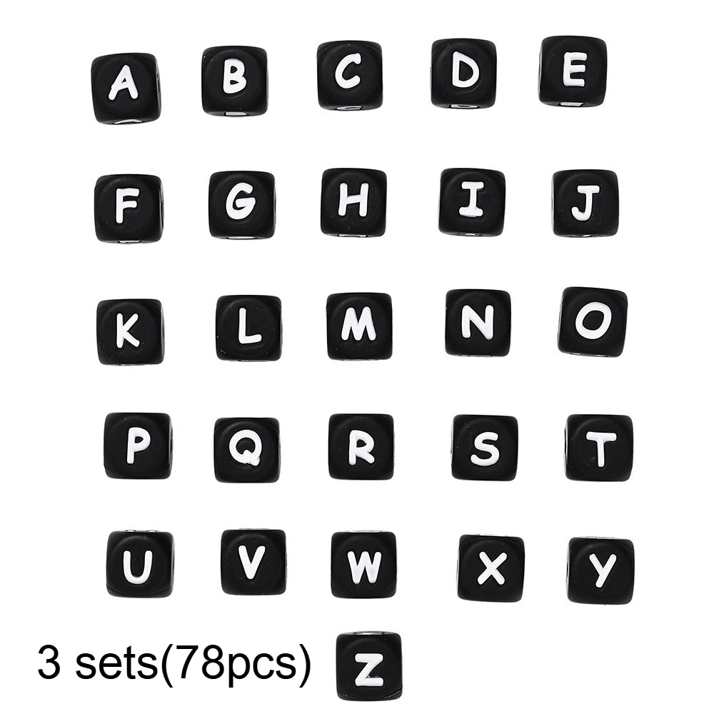 Alphabet Silicone Letter Beads Set