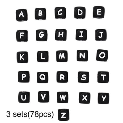 Alphabet Silicone Letter Beads Set