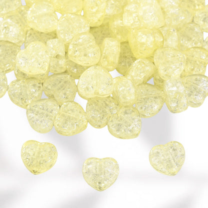Acrylic Heart-Shaped Spacer Beads