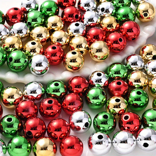 Christmas Round Acrylic Beads