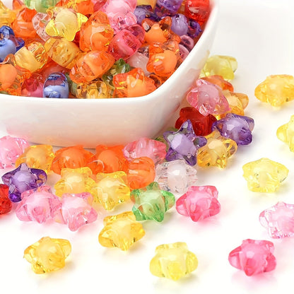 Multicolor Star Acrylic Beads