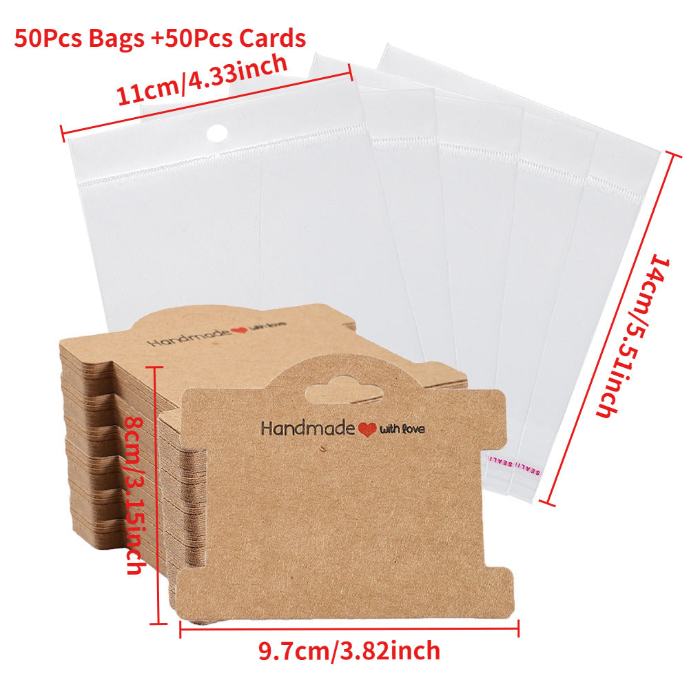 Keychain and Jewelry OPP Packaging Card Set