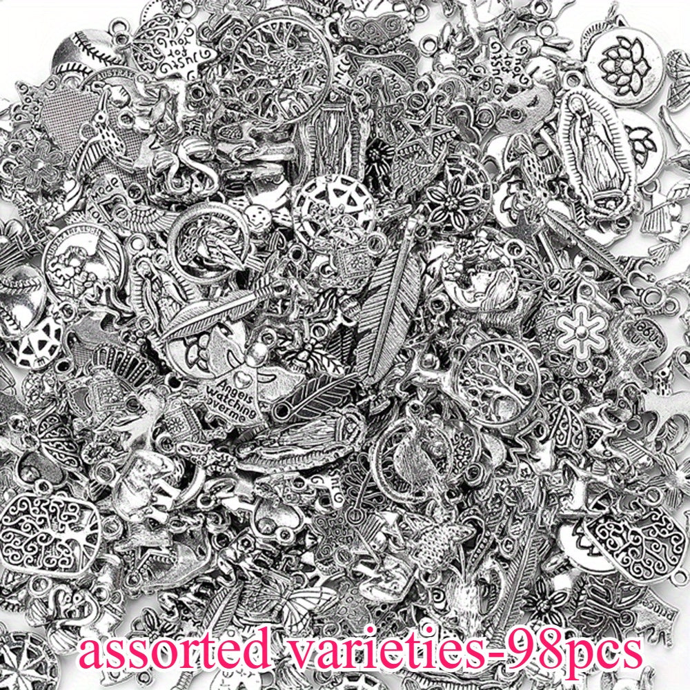 Vintage Silver Charm Beads Set
