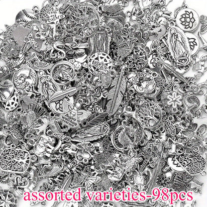 Vintage Silver Charm Beads Set