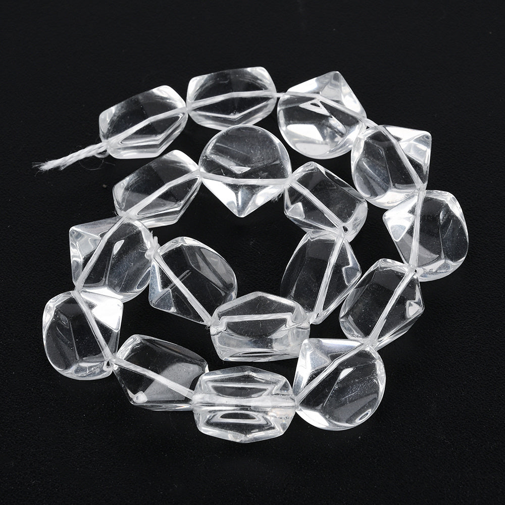 Transparent Crystal Faceted Glass Beads