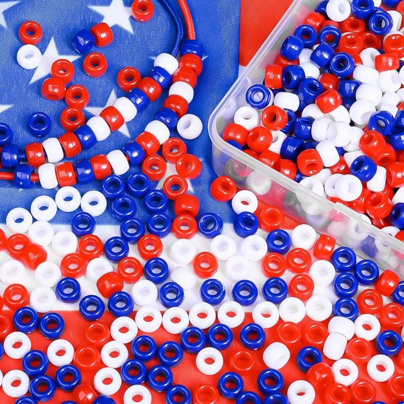 Independence Day Acrylic Beads