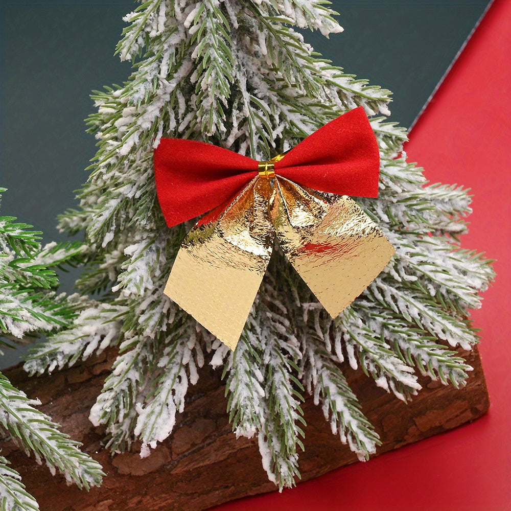 12-Piece Random Christmas Bow Polyester Decorations