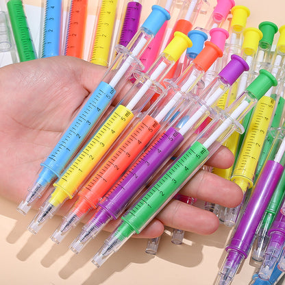 9-Piece Random Color Syringe Ballpoint Pen Set