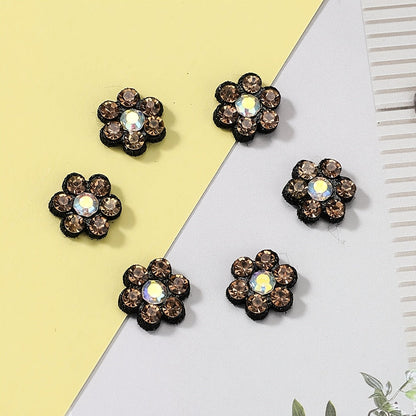 Plum Blossom Rhinestone Patches