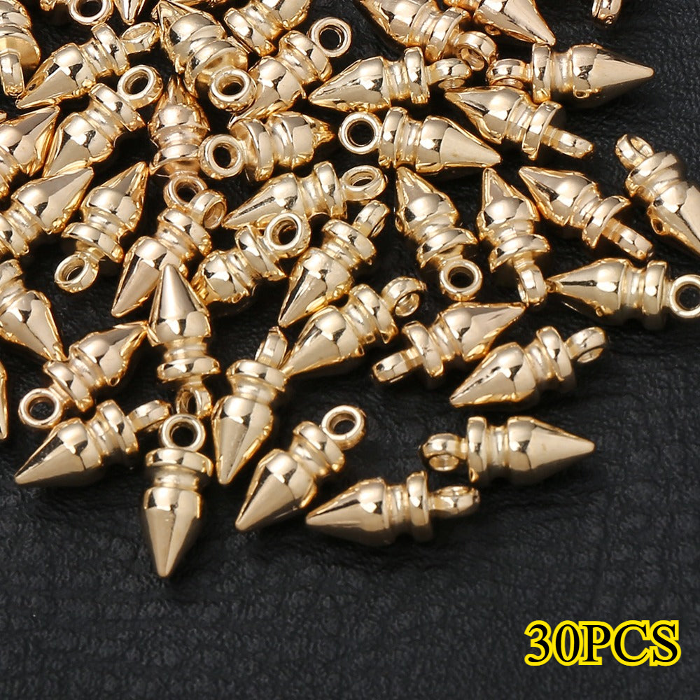 Gold & Silver CCB Plastic Pendants