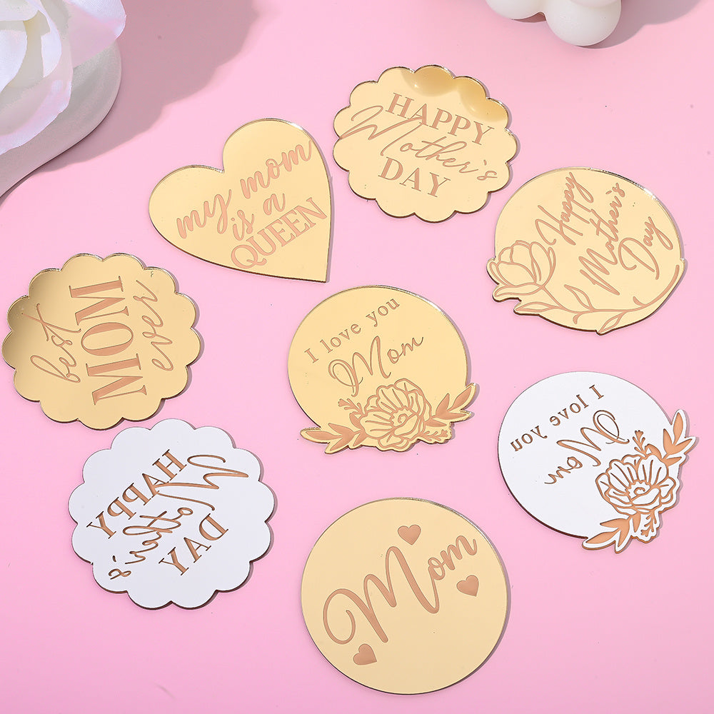 7/14-Piece Mother's Day Acrylic Cake Topper Set