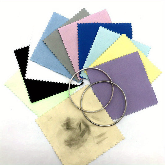 8x8 cm Double-Sided Velvet Jewelry Polishing Cloths