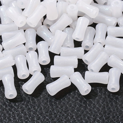 Glitter Bamboo Tube Acrylic Beads