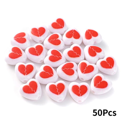 Red Heart Acrylic Beads