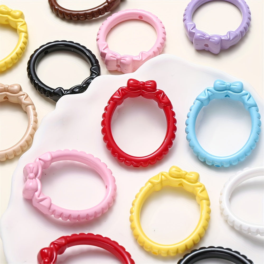Wave Line Hollow Resin Beads