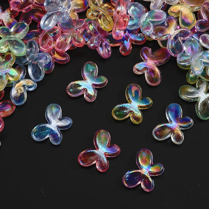 Clear Butterfly Acrylic Beads