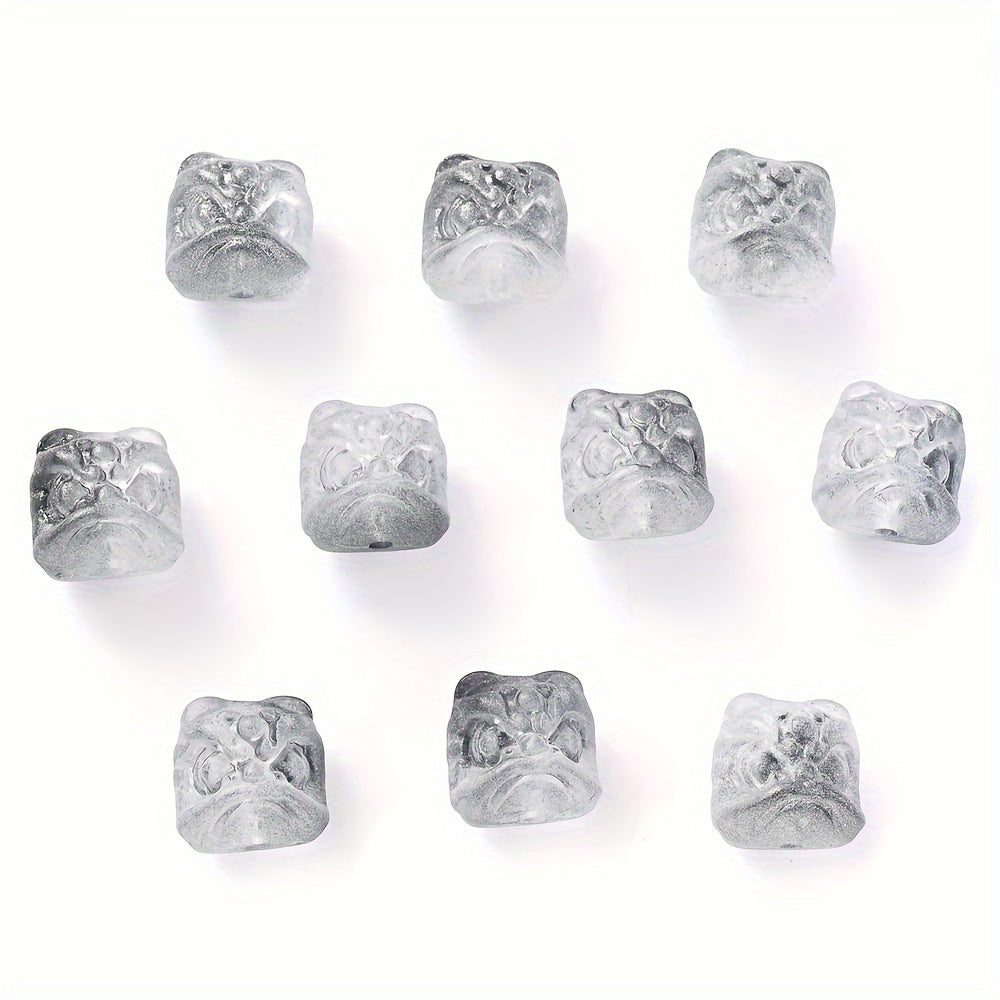 Frosted Lion Head Acrylic Beads