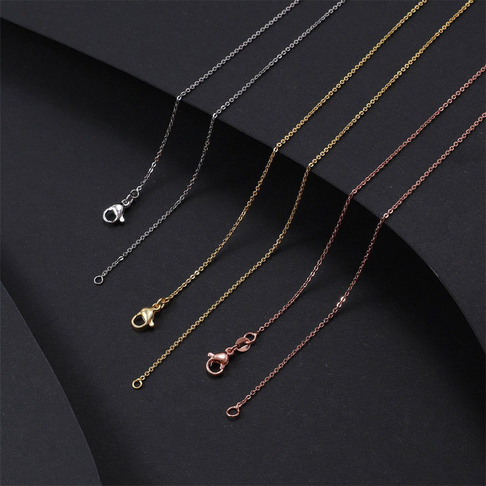 1PC 1.2mm Copper Necklace Chain with Lobster Clasp